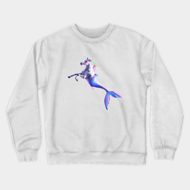 Unicorn Mermaid Crewneck Sweatshirt by Random Galaxy